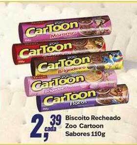 Rede Multi Market Biscoito recheado zoo cartoon sabores oferta