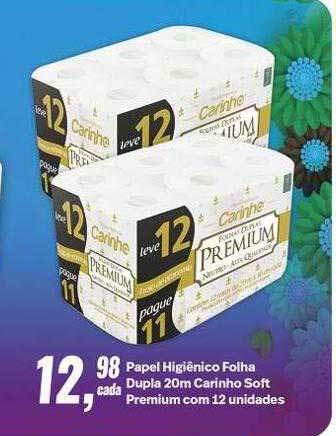 Rede Multi Market Papel higiênico folha dupla carinho soft premium com 12 oferta