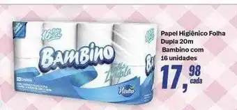 Rede Multi Market Papel higiênico folha dupla bambino com 16 oferta