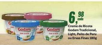Rede Multi Market Creme de ricota godam tradicional light peito de peru ou ervas finas oferta