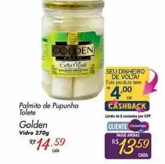 Muffato Palmito de pupunha tolete golden vidro oferta