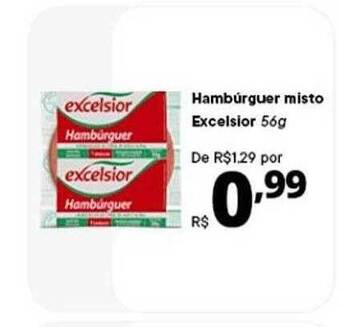 Supermercados Baklizi Hambúrguer misto excelsior oferta