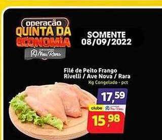 Filé de peito frango rivelli ave nova rara