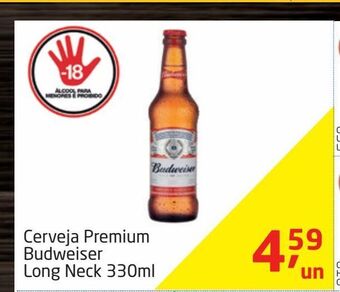 Tenda Atacado Cerveja premium budweiser long neck 330ml oferta