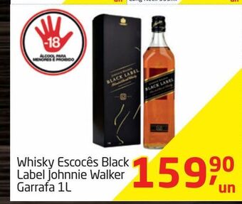 Tenda Atacado Whisky escocês black label johnnie walker garrafa 1l oferta