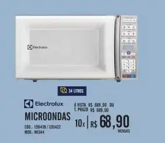 Zema Microondas Electrolux oferta