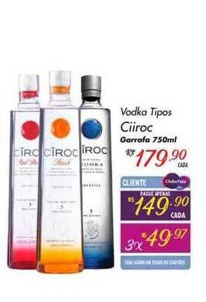Muffato Vodka tipos ciiroc garrafa oferta