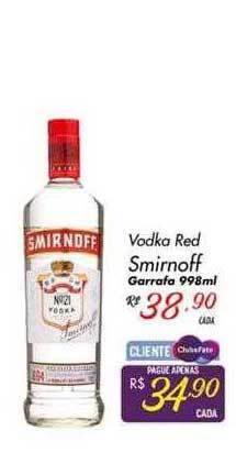 Muffato Vodka red smirnoff garrafa oferta