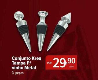 Perini Conjunto krea tampa p-vinho metal oferta