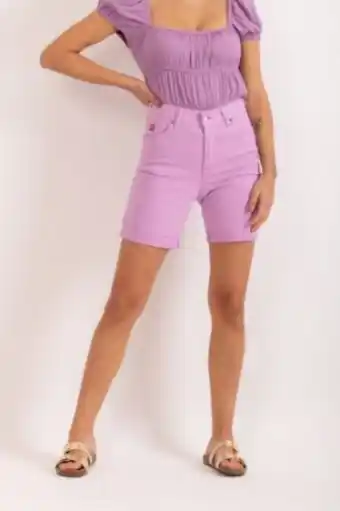 Opção Jeans Bermuda madrid lilás oferta