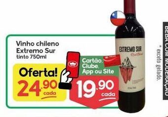 Vinho chileno extremo sur 750ml