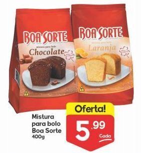 Supermercados Princesa Mistura para bolo boa sorte 400g oferta