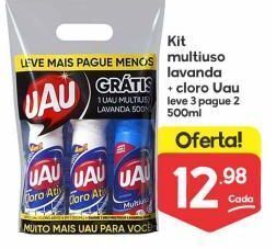 Supermercados Princesa Kit multiuso lavanda + cloro uau 500ml oferta