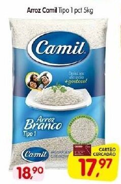 Cercadão Arroz Camil Tipo 1 Pct 5kg oferta