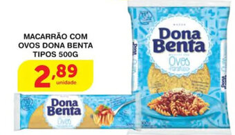 Roldão Macarrao com Ovos Dona Benta tipos 500g oferta