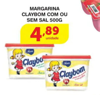 Roldão Margarina Claybom com ou sem sal 500g oferta