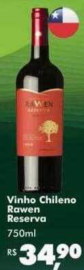 Big Box Vinho chileno rawen reserva oferta