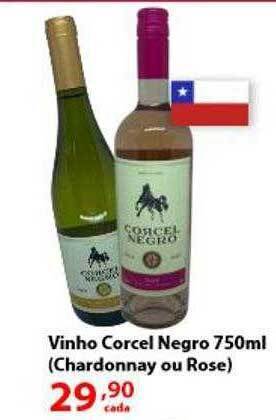 Supermercados Tischler Vinho corcel negro chardonnay ou rosé oferta