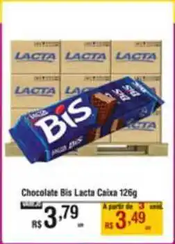 Max Atacadista Chocolate Bis Lacta Caíxa 126g oferta