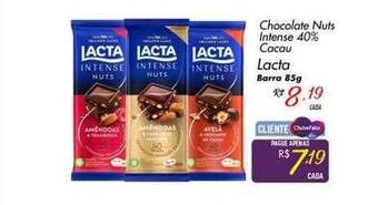 Muffato Chocolate nuts intense 40% cacau lacta barra oferta