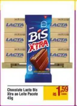 Max Atacadista Chocolate Lacta Bis Xtra Ao Leite 45g oferta