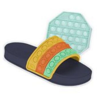 Chinelo slide mar & cor pop it infantil azul marinho