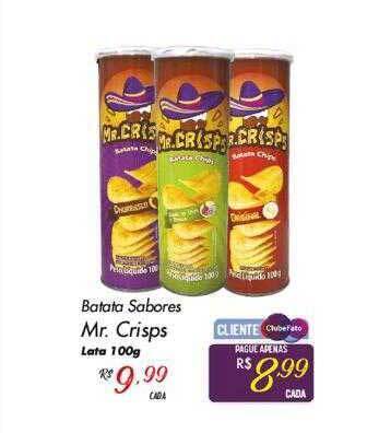 Muffato Batata sabores mr. crisps lata oferta