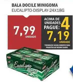 Decisão Atacarejo Bala Docile Minigoma Eucalipto Display oferta