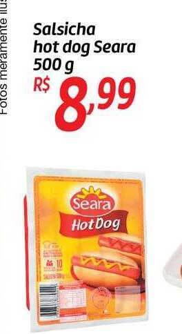 Comper Salsicha hot dog seara oferta