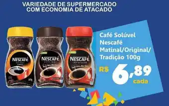 Comercial Esperança Café Solúvel Nescafé Matinal Original Tradição 110g oferta