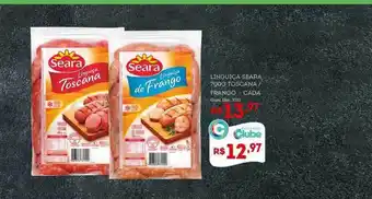 Bistek Supermercados Linguiça Seara Toscana Frango 700g oferta