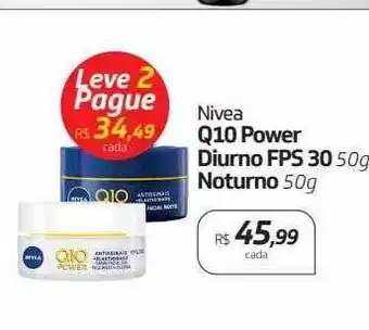 Drogal Nivea q10 power diurno fps 30 noturno oferta