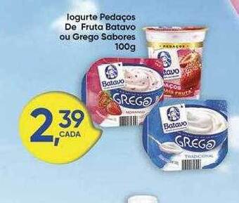 Rede Multi Market Iogurte pedaços de fruta batavo ou grego sabores oferta