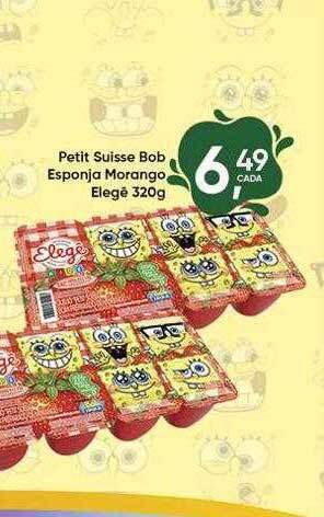 Petit suisse bob esponja morango elegê