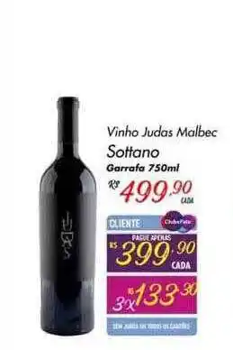 Muffato Vinho judas malbec sottano garrafa oferta