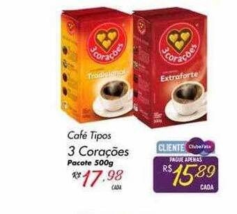 Muffato Café tipos 3 corações pacote oferta