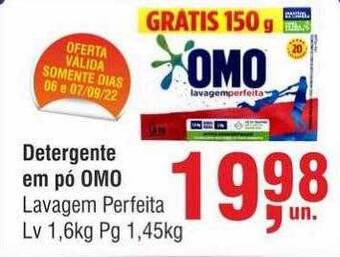 Higa Atacado Detergente em pó omo lavagem perfeita oferta
