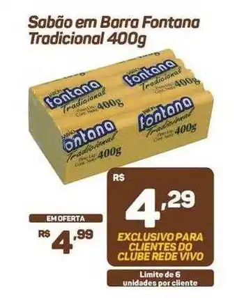 Sabão em barra fontana tradicional