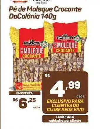 Pé de moleque crocante dacolônia