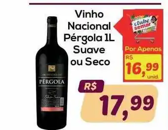 Semar Supermercado Vinho nacional pérgola suave ou seco oferta