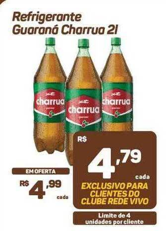 Rede Vivo Refrigerante guaraná charrua oferta