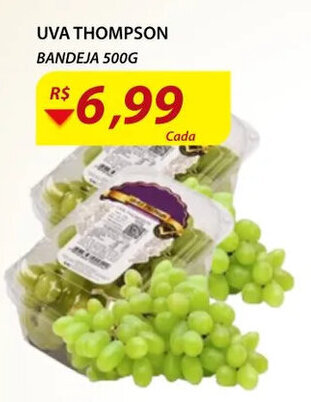 Assaí Atacadista Uva Thompson Bandeja 500g oferta