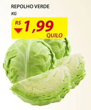 Assaí Atacadista Repolho Verde 1kg oferta