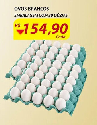 Ovos Brancos Embalagem com 30 duzias