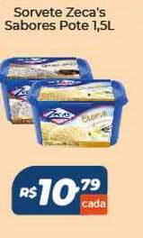 Atakarejo Sorvete Zeca's Sabores 1.5L oferta