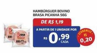 Hambúrguer bovino brasa picanha