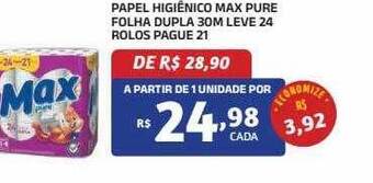 Bahamas Mix Papel higiênico max pure folha dupla oferta