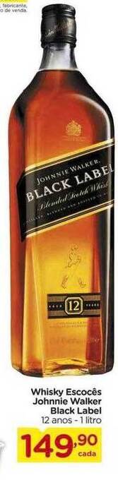 Carrefour Whisky escocês johnnie walker black label oferta