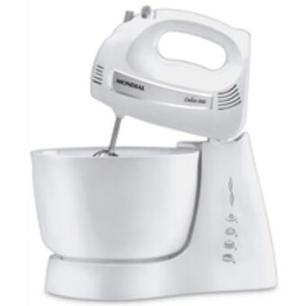 Novo Mundo Batedeira cake mondial, 4 velocidades + pulsar, batedores em aço cromado, 500w, branco - b-50-w oferta