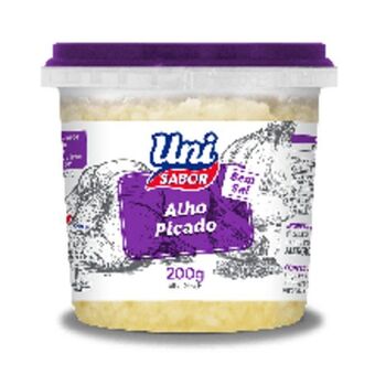 Supermercados Pague Menos Tempero uni sabor alho picado 200g oferta